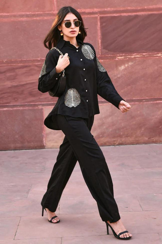 EKRIA Sequin Leaf Co - ord Set - EKRIA